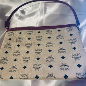 MCM Cream with red trim